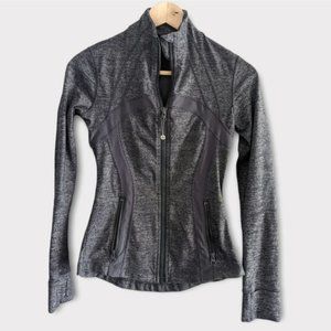 Lululemon dark grey lightweight scuba full zip jacket size 4